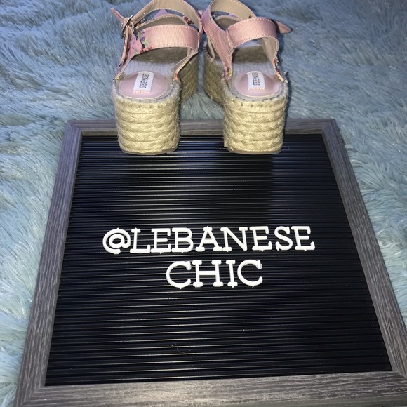 New Steve Madden Pink Platform Bow Espadrilles - Picture 3 of 4